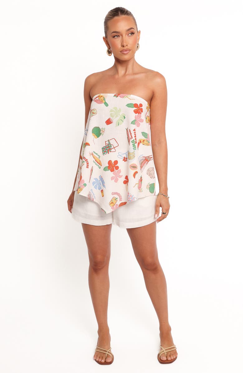 Petal & Pup Sui Print Strapless Top, Alternate, color, Alfresco