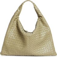 Bottega Veneta Large Hop Intrecciato Leather Hobo Bag