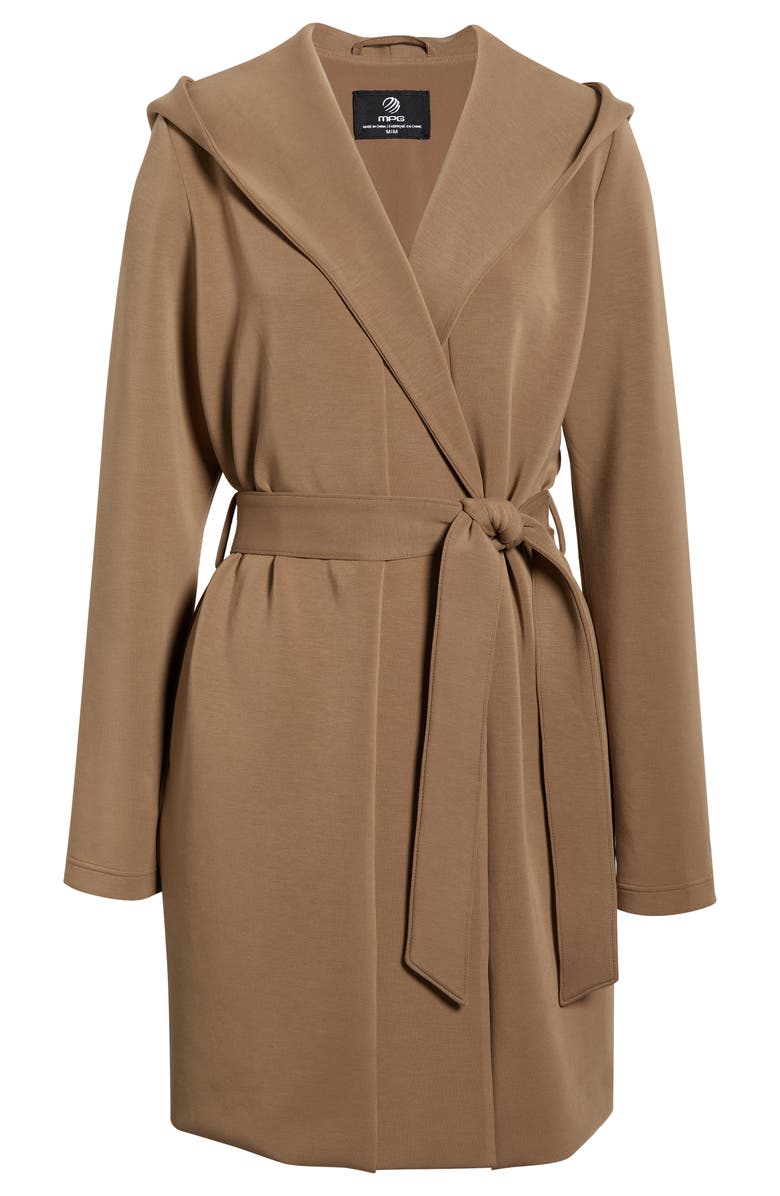 MPG Dreamweave Hooded Wrap Cardigan, Alternate, color, Caribou