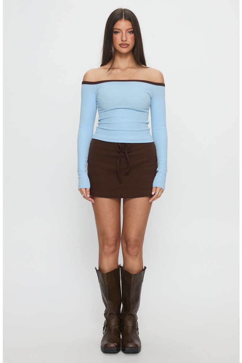 Baseline Off Shoulder Ribbed Top, Alternate, color, MULTI