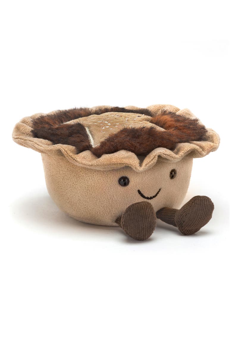 Amuseable Mince Pie Plush Toy, Main, color, BROWN
