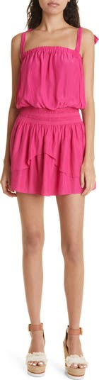 Kira Smocked Waist Tie Strap Minidress