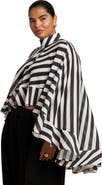 ELOQUII Ruffle Detail Asym Cape
