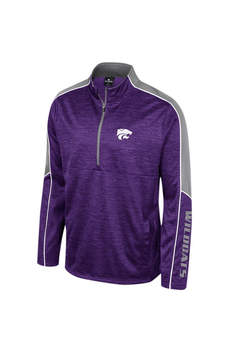 COLOSSEUM Men's Colosseum Purple Kansas State Wildcats Marled Half-Zip Jacket, Alternate, color, Purple