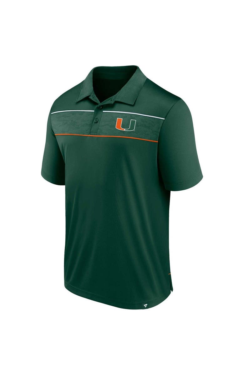 FANATICS Men's Fanatics Branded  Green Miami Hurricanes Defender Polo, Alternate, color, 