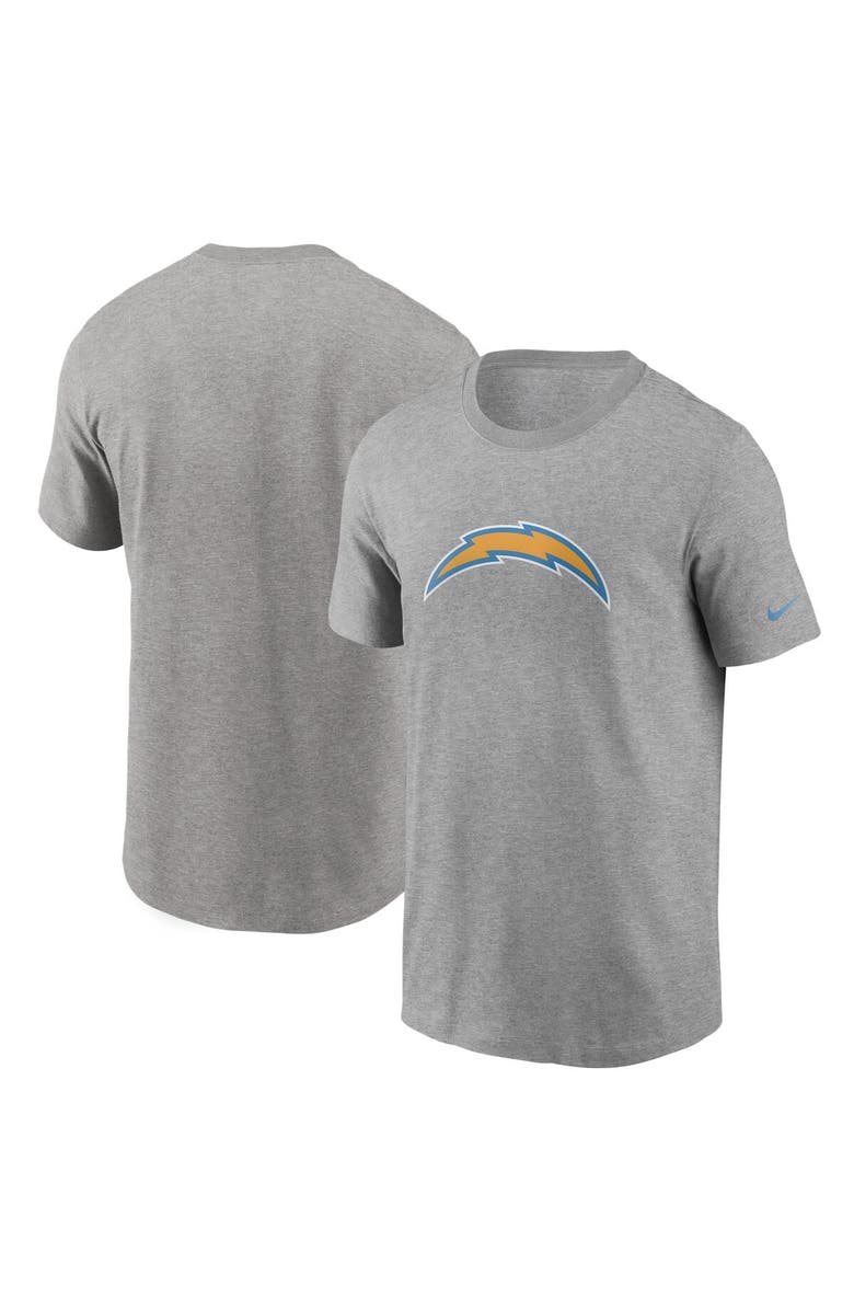 Nike Men's Nike Heathered Gray Los Angeles Chargers Primary Logo T-Shirt, Main, color, Heather Gray