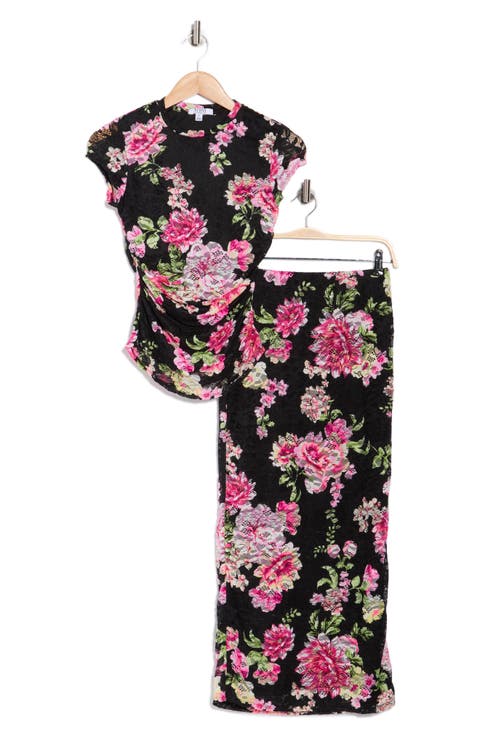 Lacey Daisy Lace Top & Skirt Set