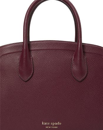 medium knott pebbled leather satchel