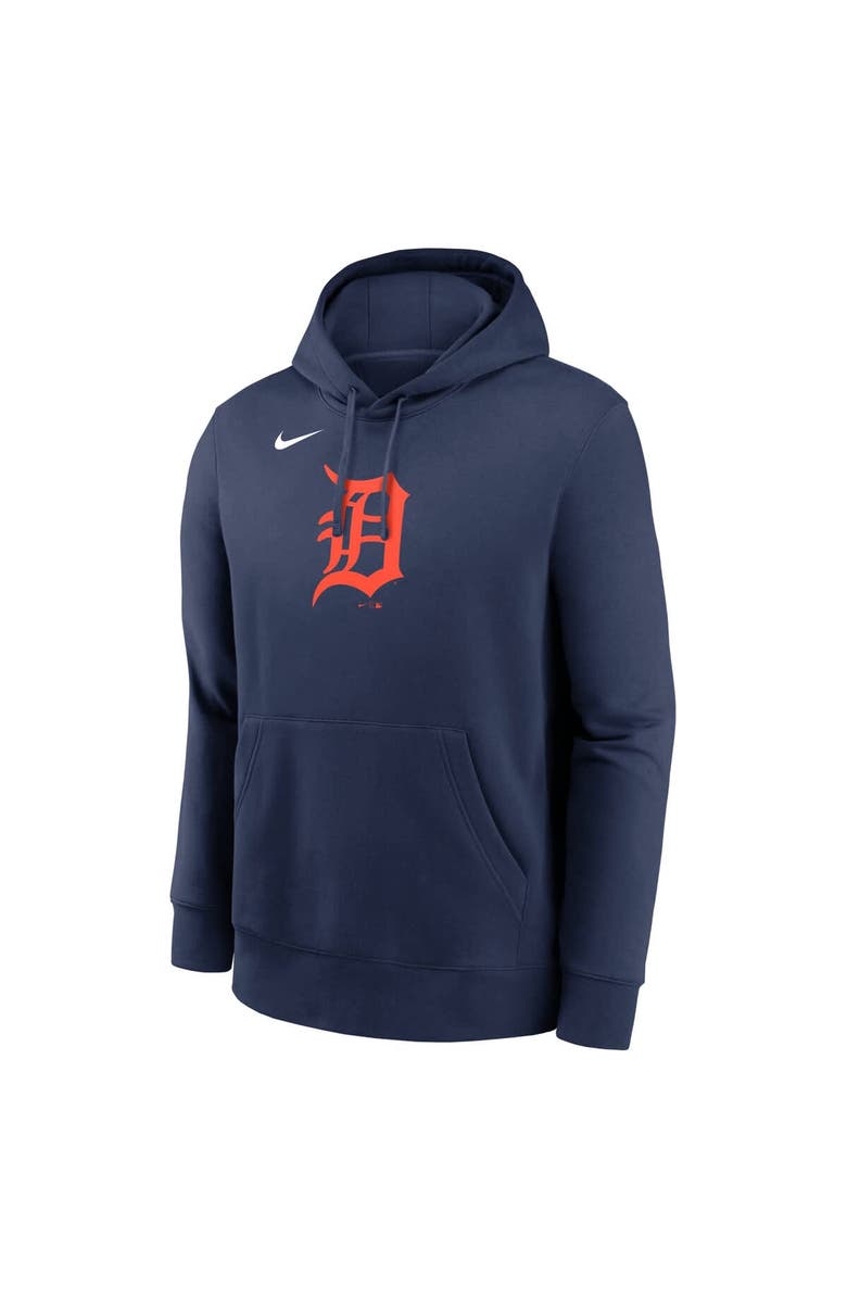 Nike Men's Nike Navy Detroit Tigers Logo Club Fleece Pullover Hoodie, Alternate, color, 
