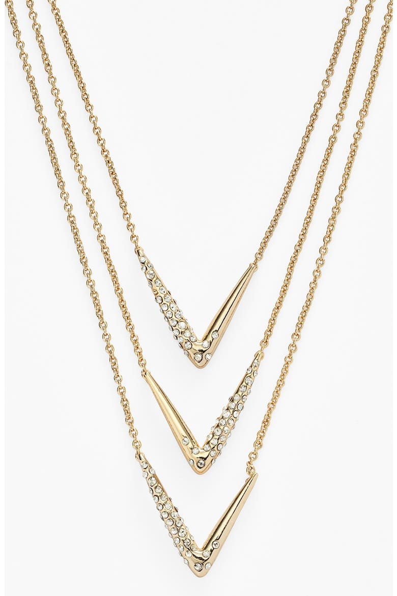 'Miss Havisham' Multistrand Necklace, Main, color, GOLD