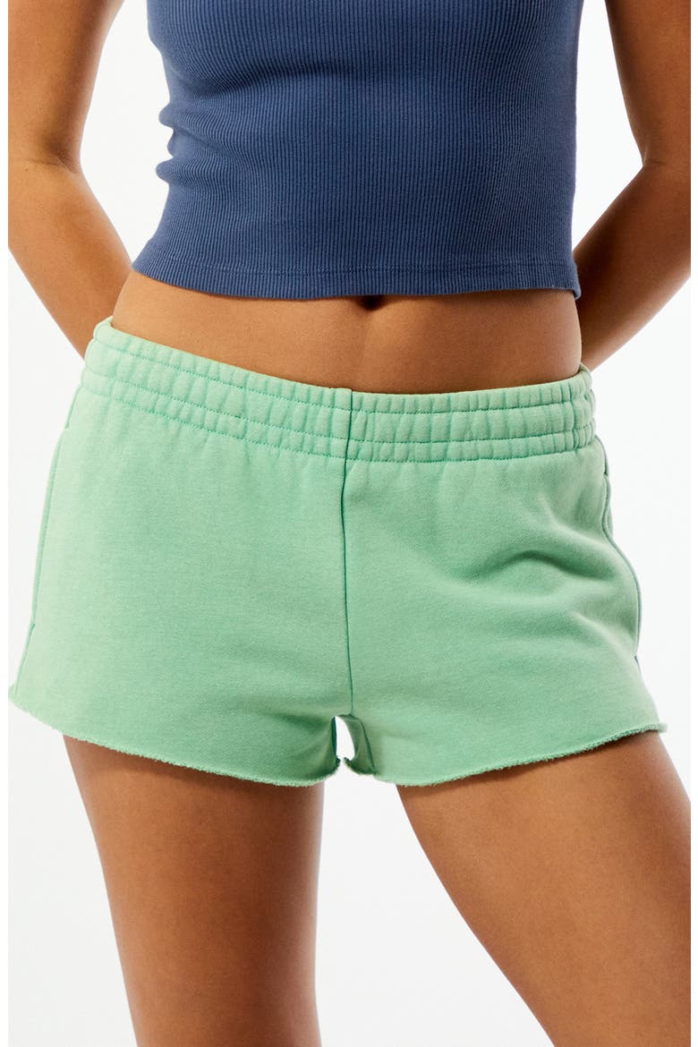 Hibiscus Core Micro Shorts, Alternate, color, GREEN