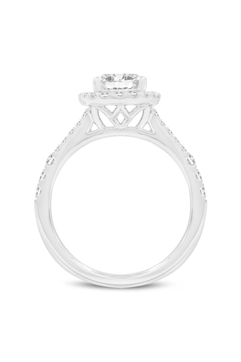 Claudia 14K White Gold Oval Lab Grown Diamond Halo Engagement Ring - 2 Ct, Alternate, color, 14K White Gold