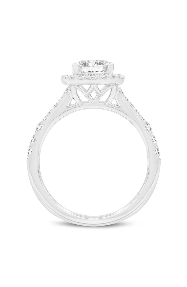 LuvMyJewelry Claudia 14K White Gold Oval Lab Grown Diamond Halo Engagement Ring - 2 Ct, Alternate, color, 14K White Gold
