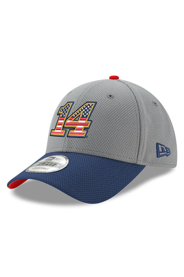 Men's New Era  Gray/Navy Chase Briscoe Salute 9FORTY Adjustable Hat, Main, color, Gray
