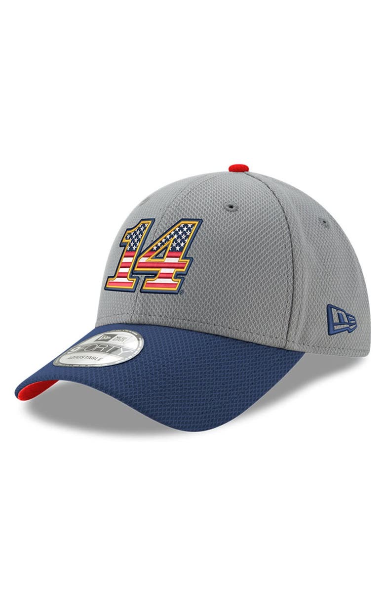 New Era Men's New Era Gray/Navy Chase Briscoe Salute 9FORTY Adjustable Hat, Main, color, Gray
