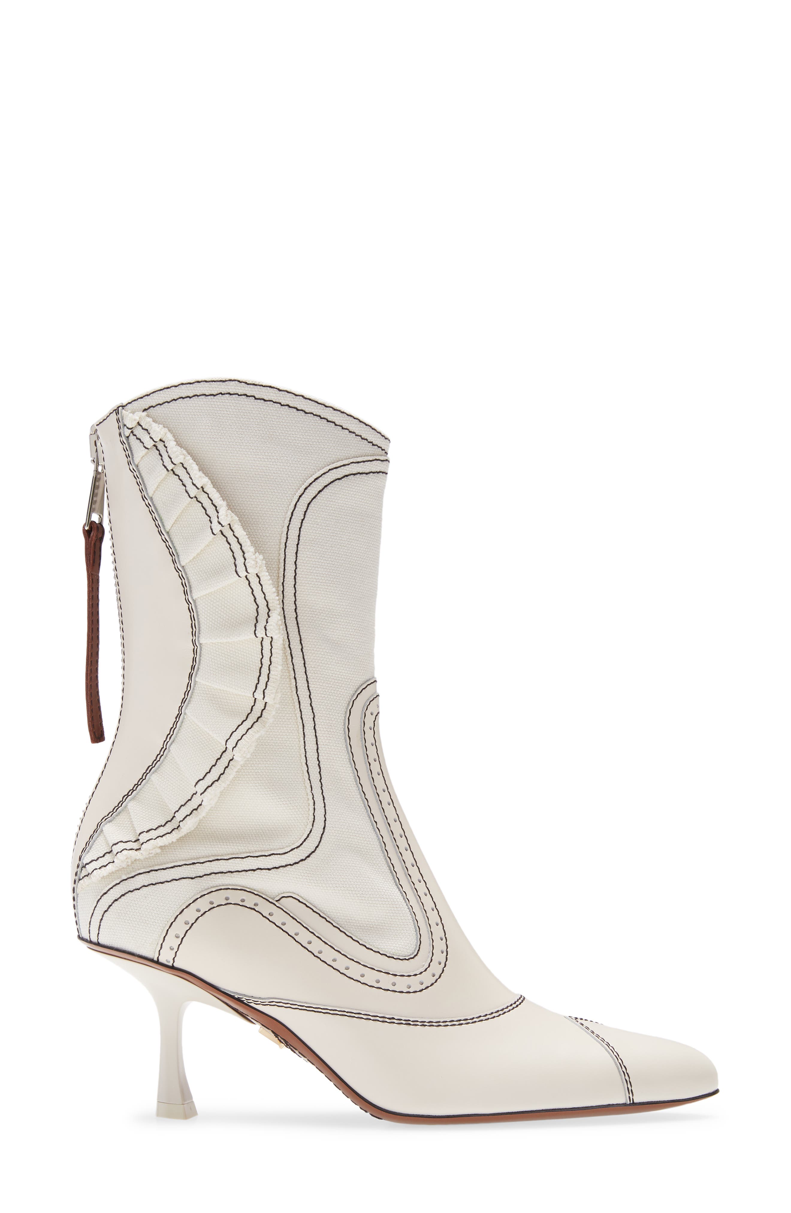 Zimmermann Ruffle Patchwork Bootie, Alternate, color, 