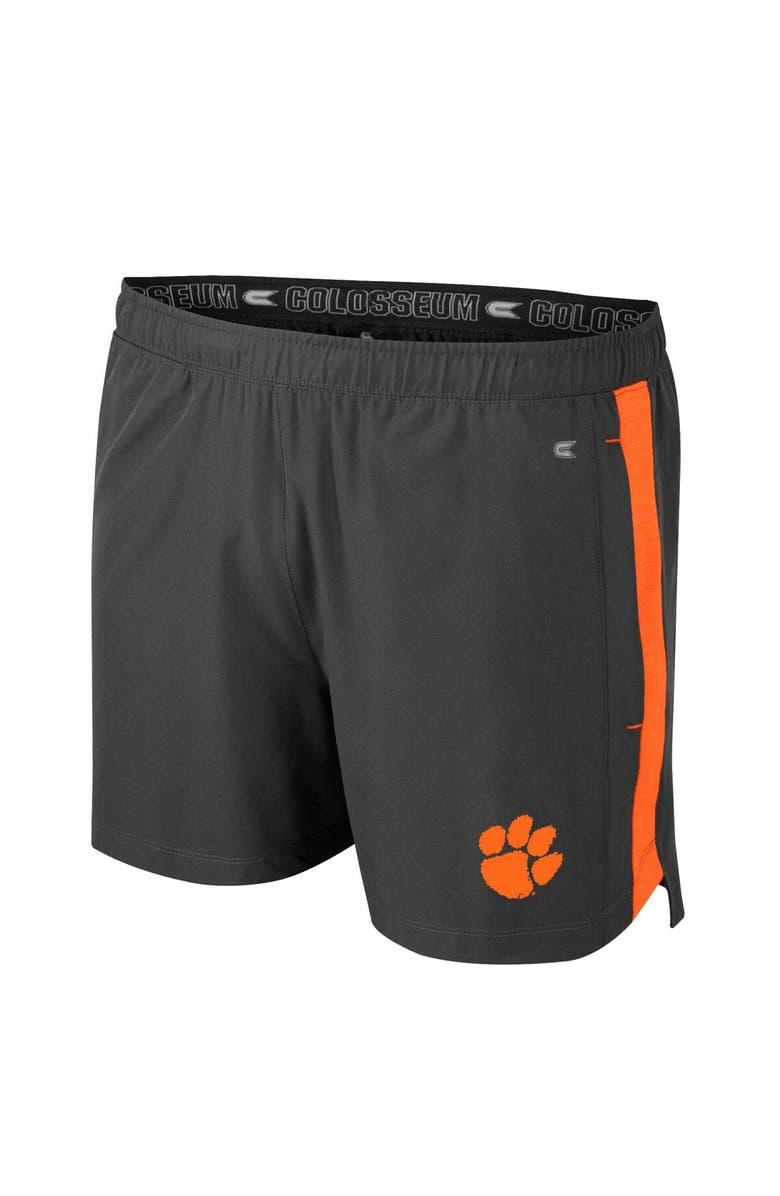 COLOSSEUM Men's Colosseum Charcoal Clemson Tigers Langmore Shorts, Alternate, color,