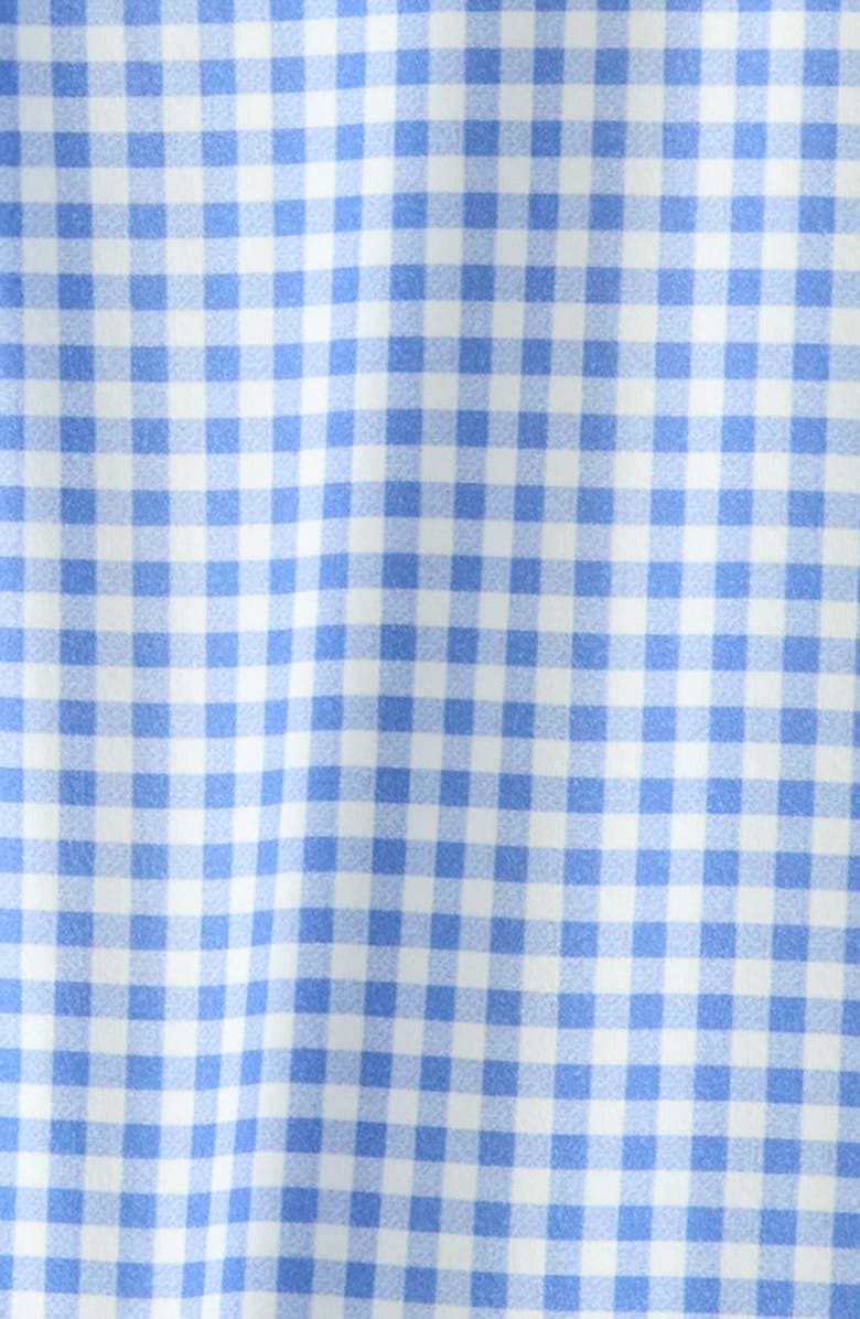 Zella Girl Kids' Live By High Waist Crop Leggings, Alternate, color, Blue Hydrangea Gia Gingham