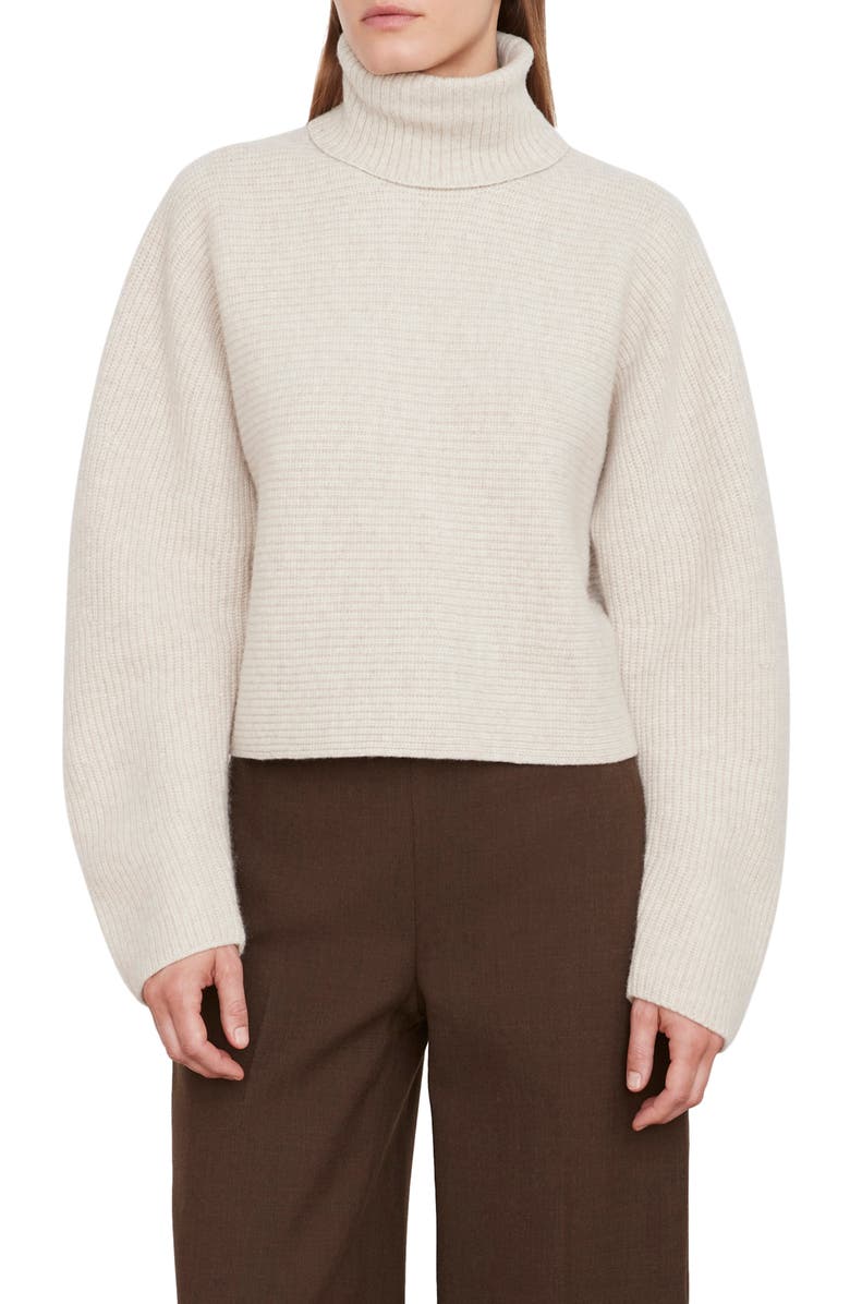Vince Women's Ribbed Wool & Cashmere Turtleneck Sweater, Main, color,