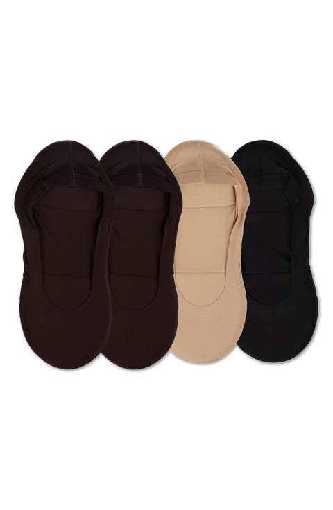 Assorted 4-Pack Cushioned Liner Socks