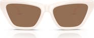COACH 56mm Polarized Cat Eye Sunglasses