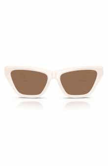 56mm Polarized Cat Eye Sunglasses
