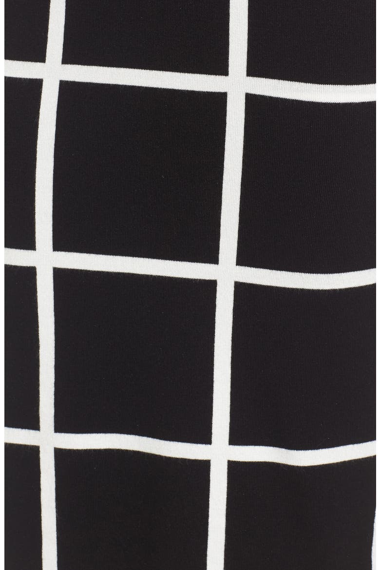 Windowpane Sweater Knit Skirt, Alternate, color, RICH BLACK