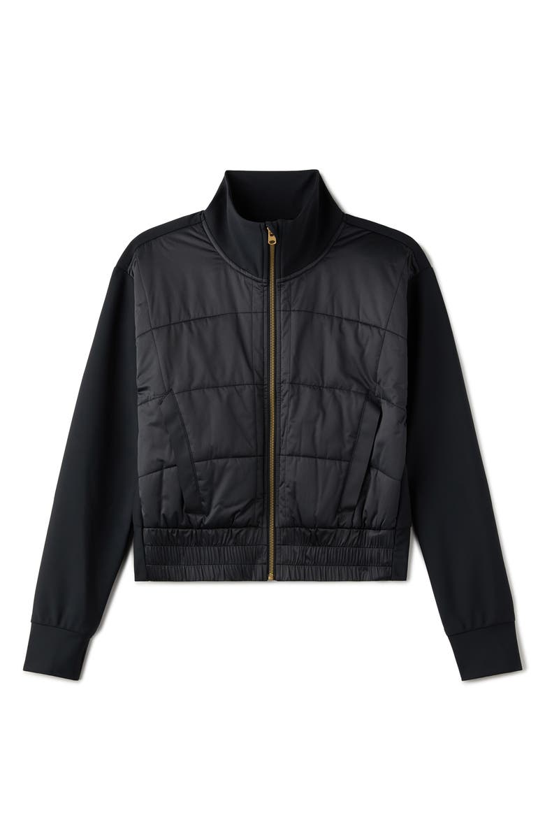 Rhone Chalet Quilted Water Repellent Jacket, Alternate, color, Pure Black