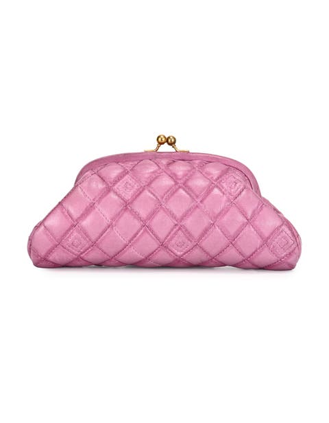 Petunia Quilted Leather Beauty Pouch