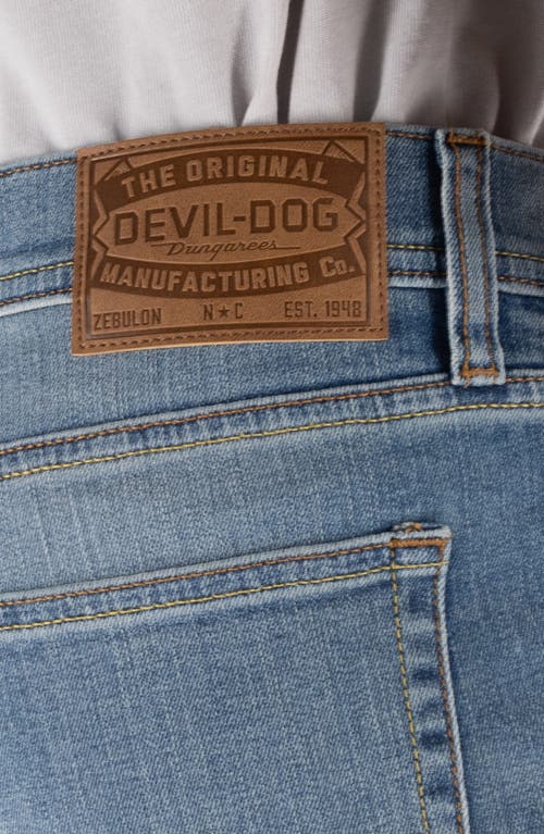 Devil-dog Dungarees Slim Straight Fit Jeans In Blue