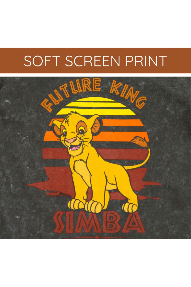 Lion King Simba Short Sleeve T-Shirt, Alternate, color, Simba Charcoal