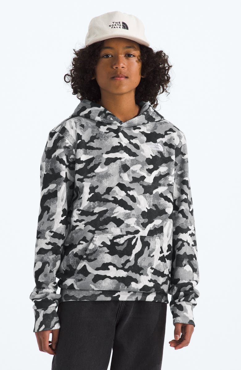 The North Face Kids' Teen Evolution Cotton Blend Terry Fleece, Main, color, Smoked Pearl Tnf Camo
