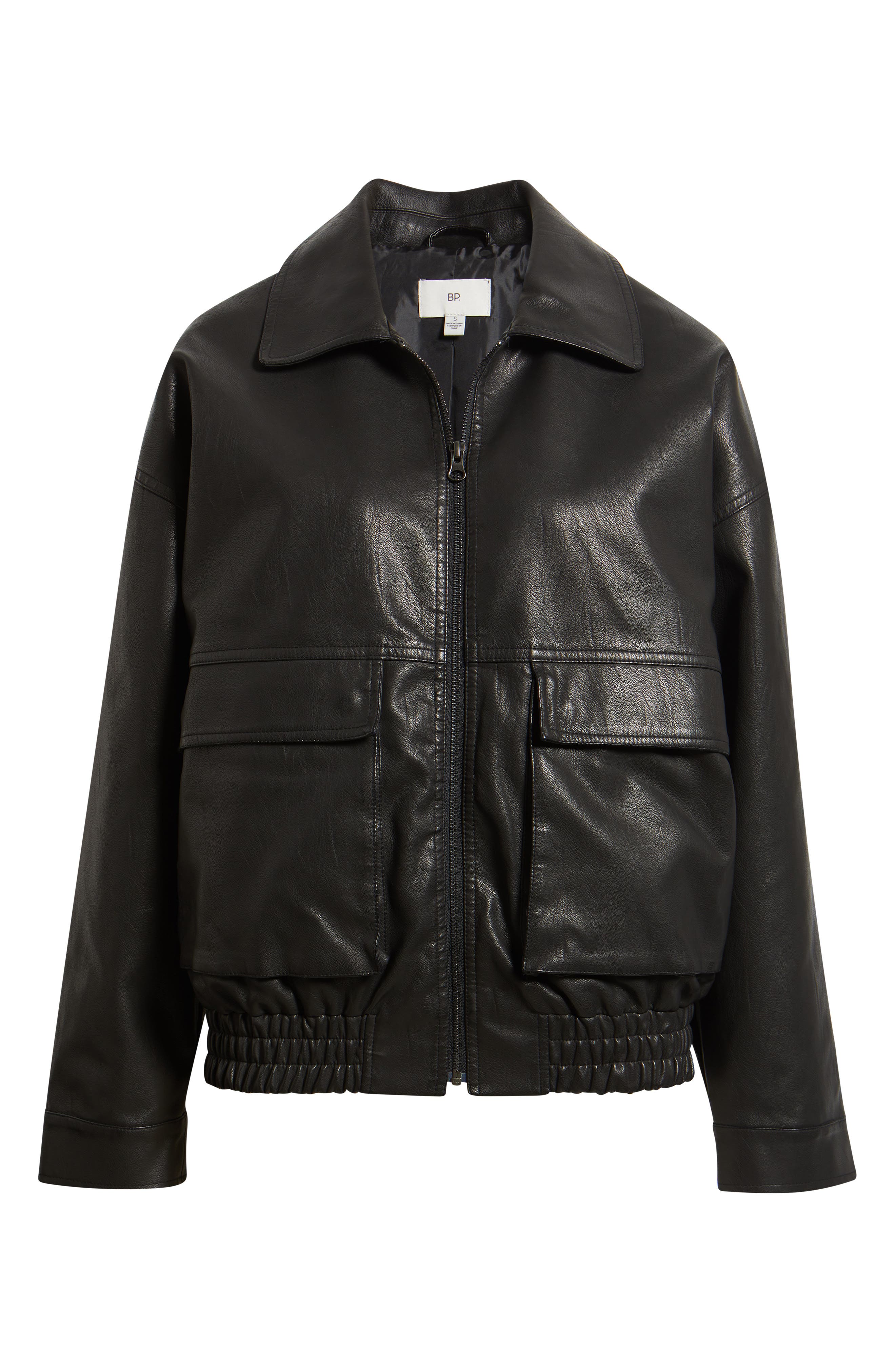 Женские куртки BP. Relaxed Faux Leather Jacket — фото 7