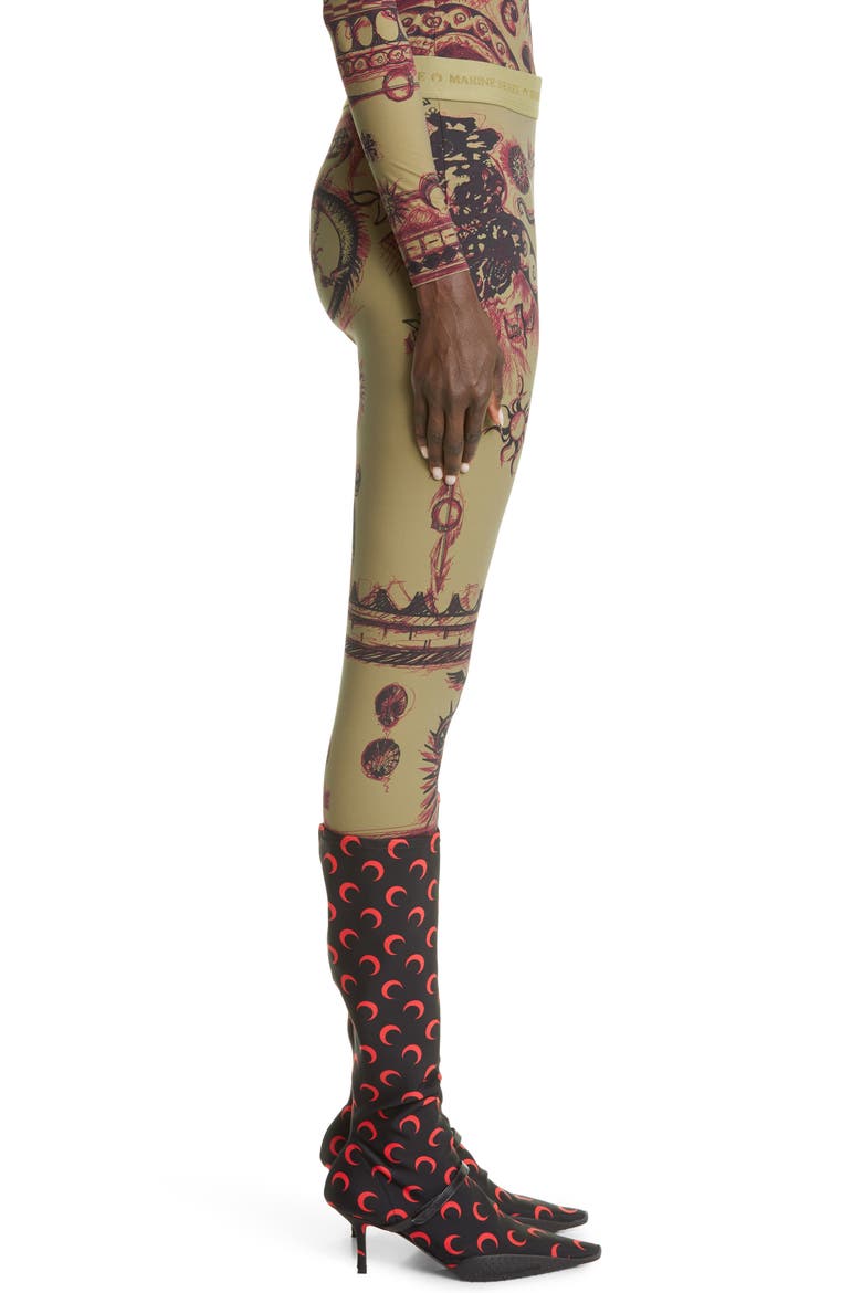 Plaid Tights, Alternate, color, GREEN