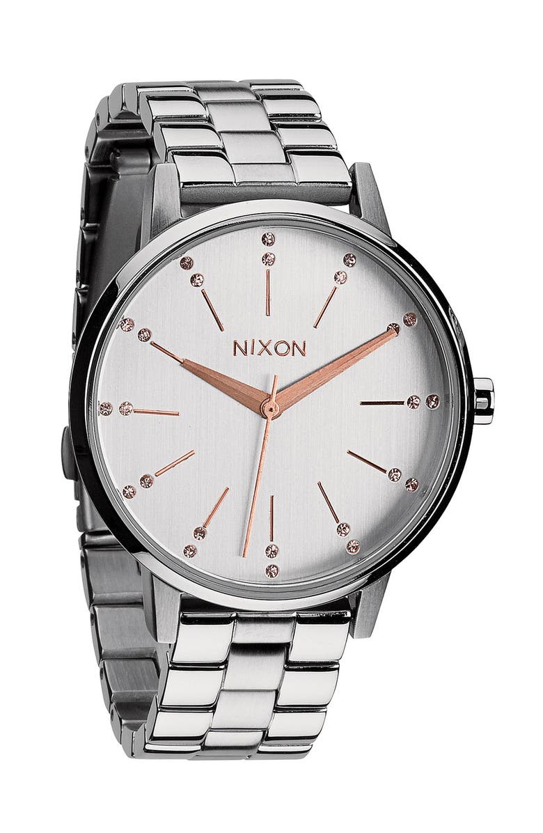 Nixon 'Kensington' Crystal Bracelet Watch, 37mm, Main, color,