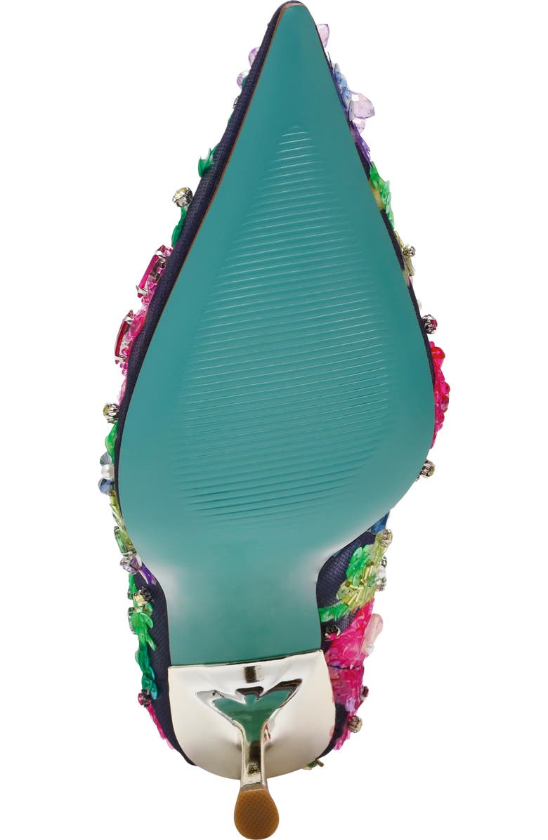 Betsey Johnson Netta Pointed Toe Pump, Alternate, color, Navy Multi