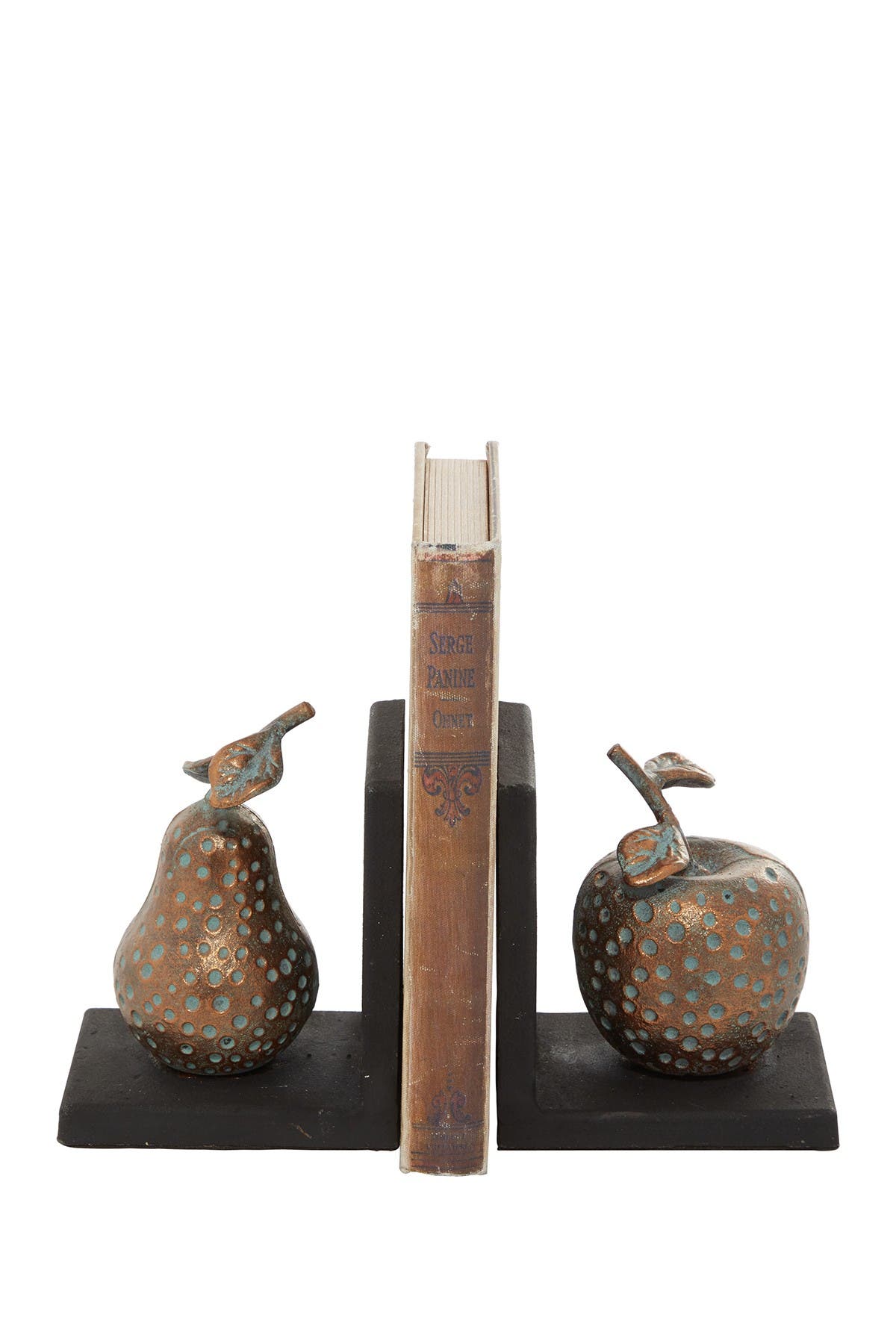 VIVIAN LUNE HOME Bronze Metal Contemporary Bookends, 5