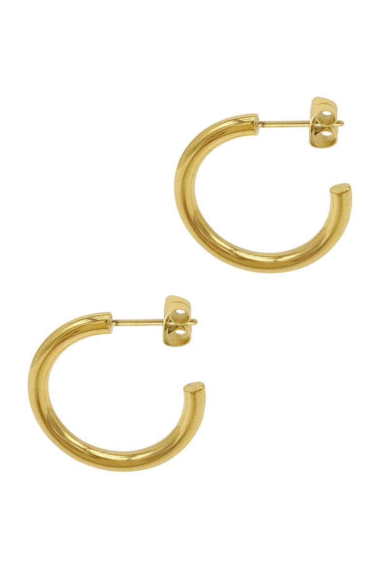 Water Resistant Tube Hoop Earrings, Main, color, YELLOW