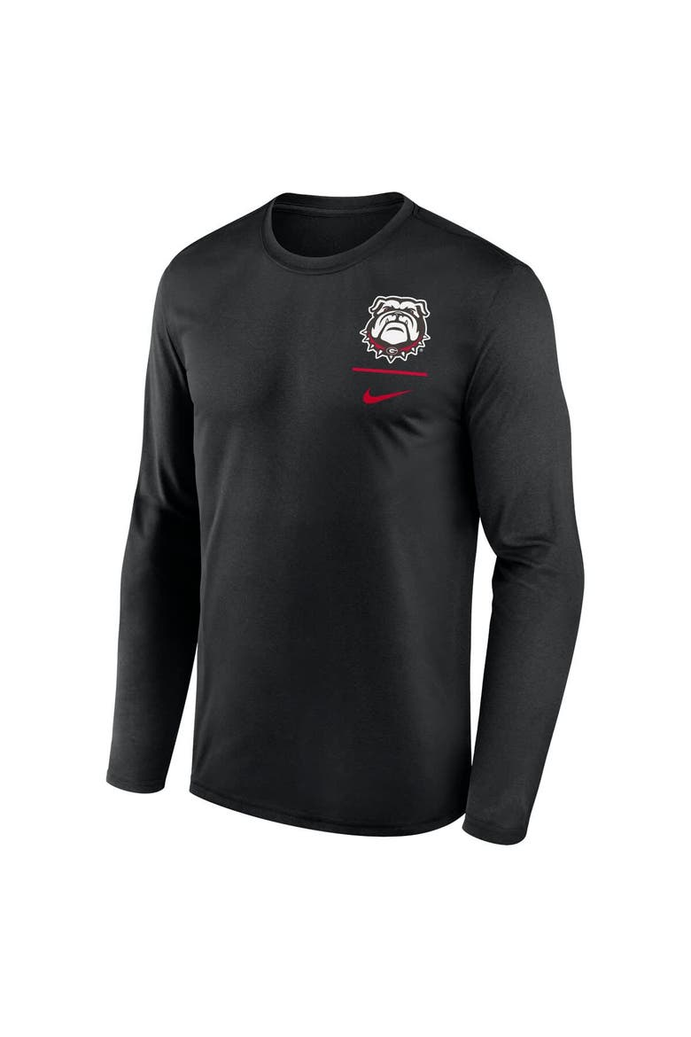 Men's Nike Black Georgia Bulldogs Alternate Logo Lockup Legend Performance Long Sleeve T-Shirt, Alternate, color, Black