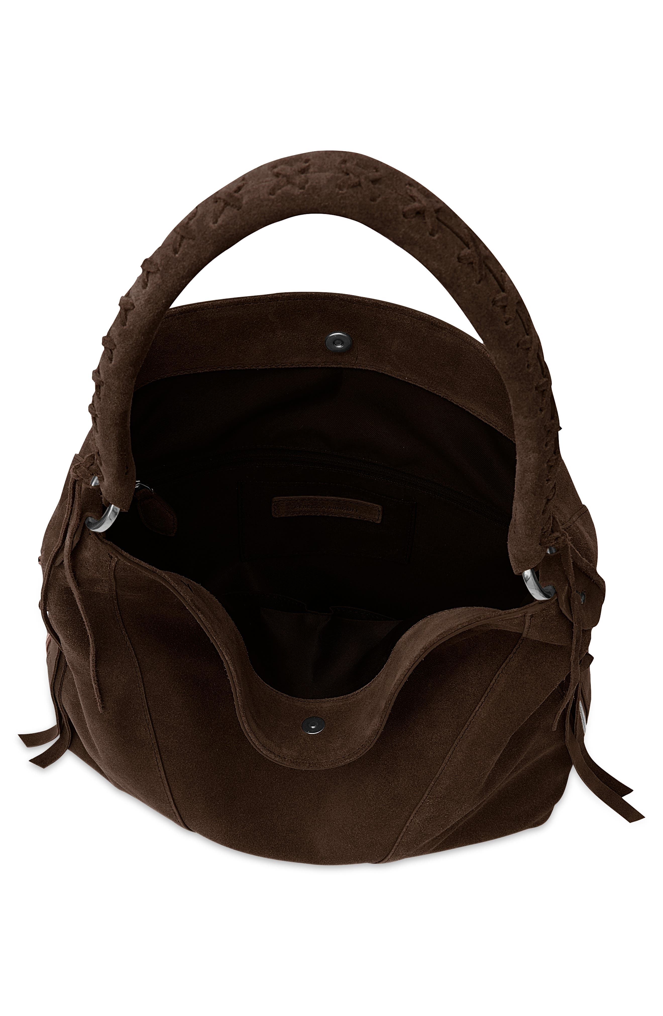Rebecca Minkoff Mae Suede Hobo Bag, Alternate, color, Torte