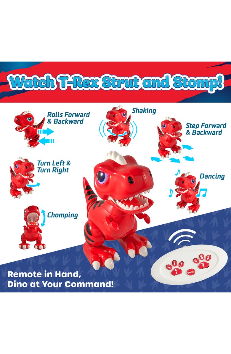 Power Your Fun Robo Pets T-Rex Dinosaur RC Hand Gestures Toy - Red, Alternate, color, Red