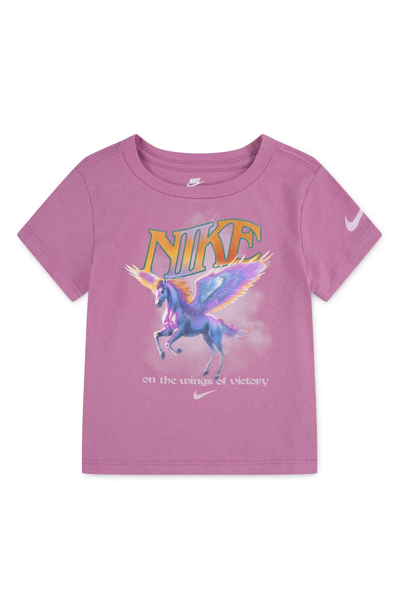 Nike Kids' Pegasus Graphic T-Shirt, Main, color, Magic Flamingo
