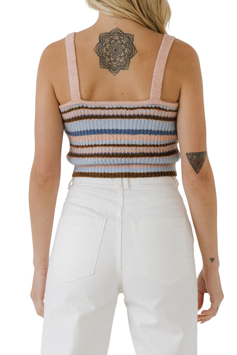Stripe Rib Tank Top, Alternate, color, MULTI