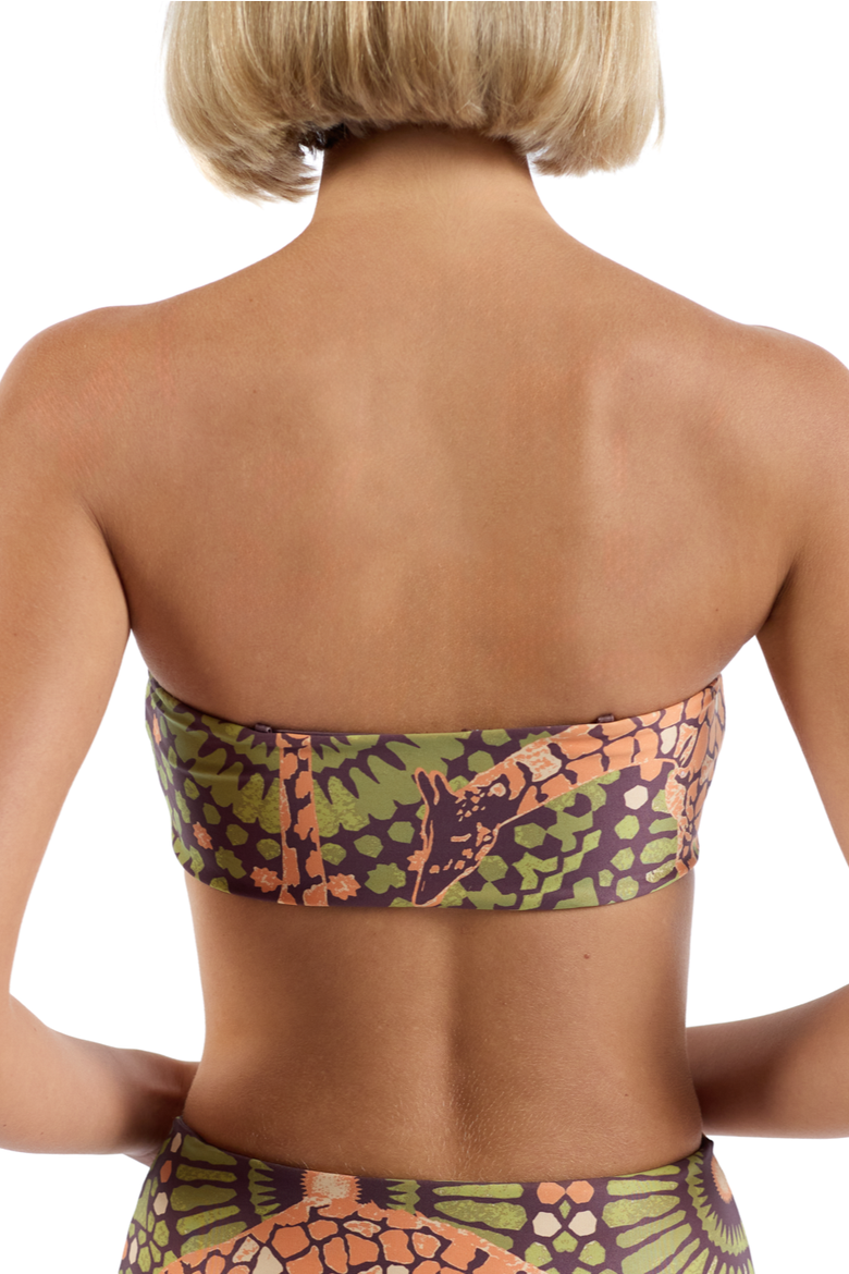 The Africa - Bandeau Bikini Top Reversible, Alternate, color, Brown