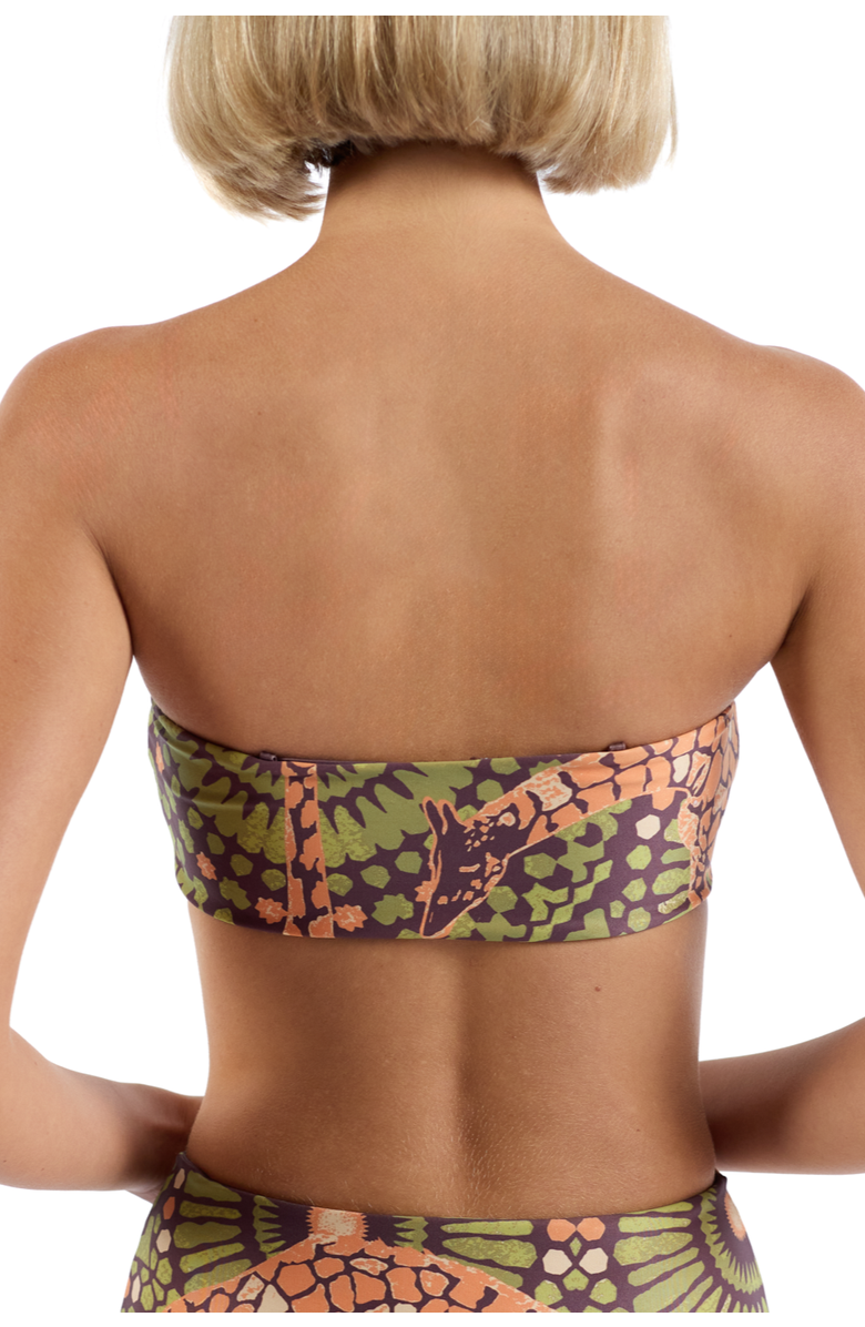 Kenny Flowers The Africa - Bandeau Bikini Top Reversible, Alternate, color, Brown