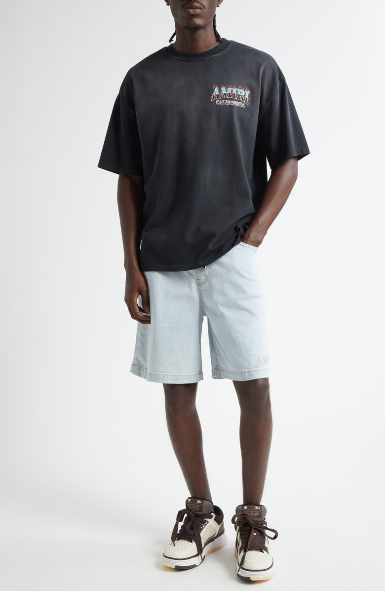 AMIRI Sunny Place Oversize Graphic T-Shirt, Alternate, color, Black