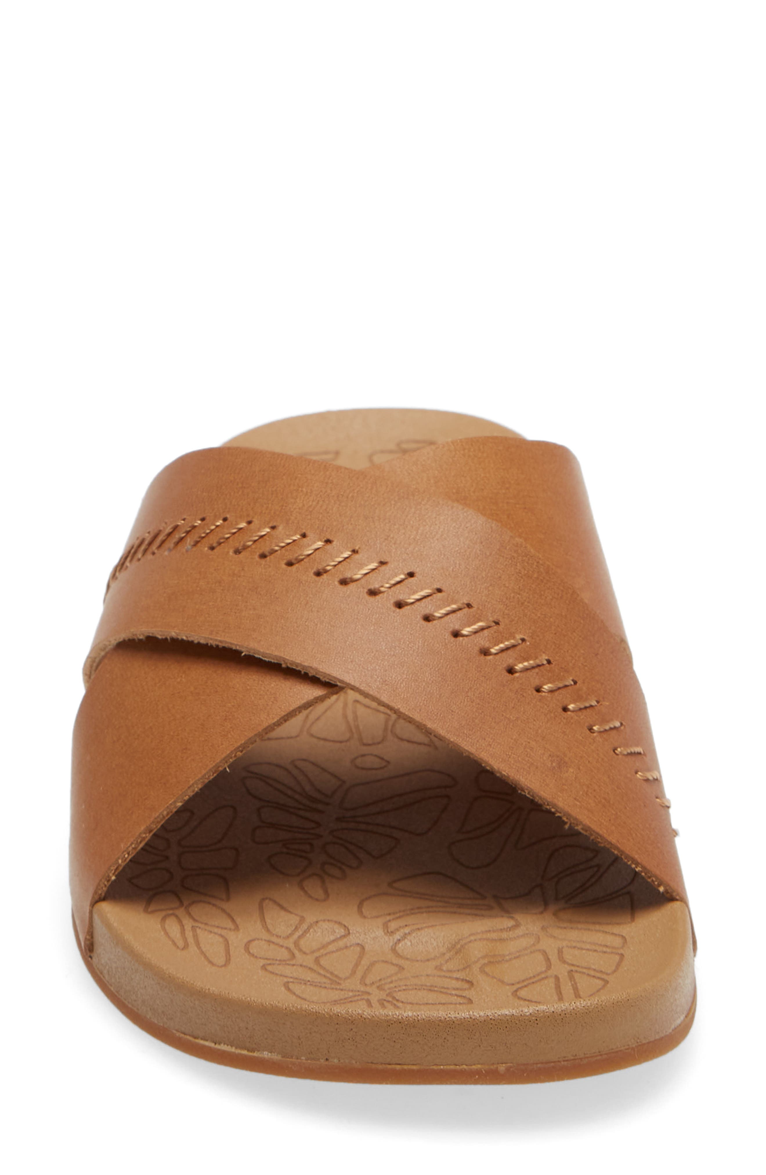 Kipea Olu Slide Sandal, Alternate, color, SAHARA / SAHARA
