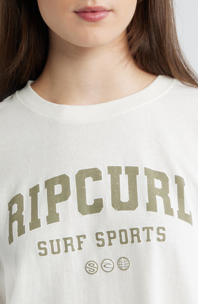 Rip Curl Varsity Sports Graphic Heritage Tee, Alternate, color, Bone/ Khaki