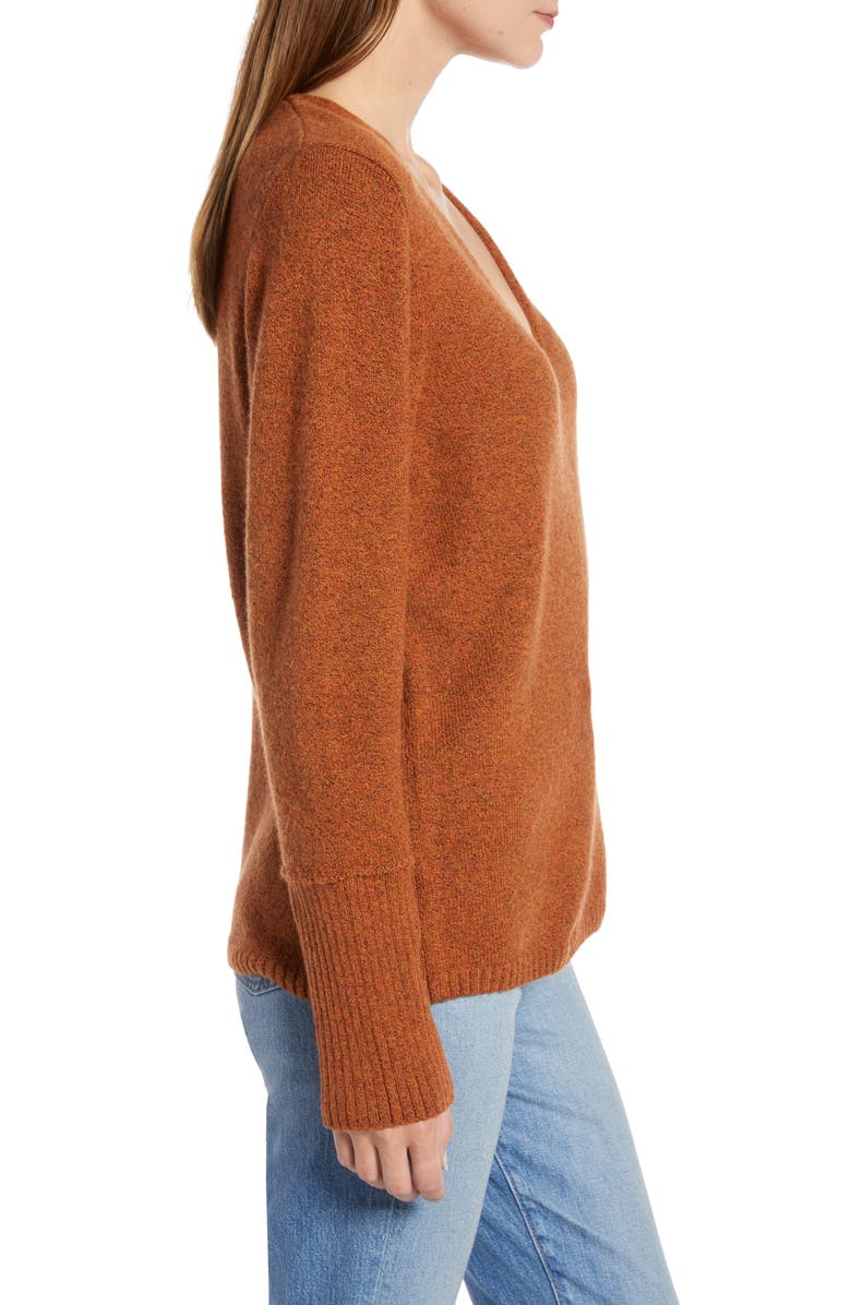 Something Navy V-Neck Sweater, Alternate, color, 