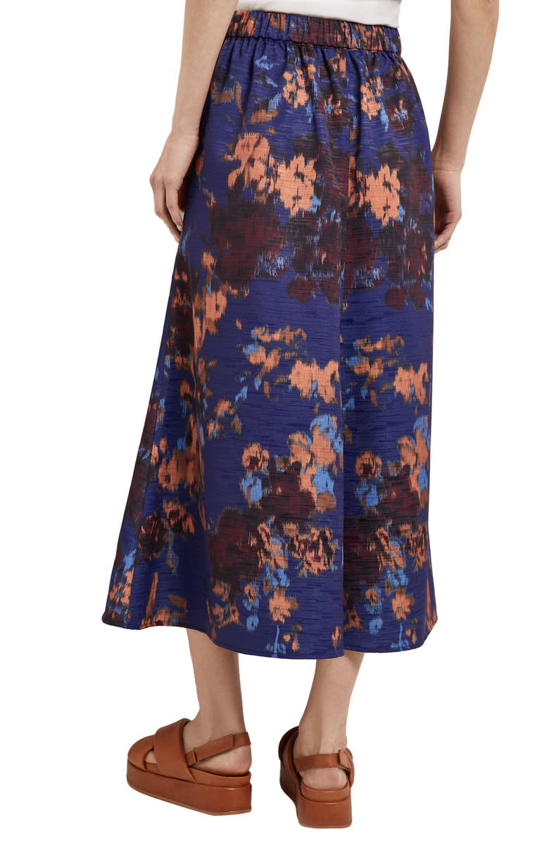 Misook Woven Skirt, Alternate, color, Starry Night Blue